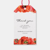 赤ケシの水彩結婚式の引き出物 ギフトタグ (正面)