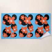 赤ケシビーチタオル ビーチタオル (正面)