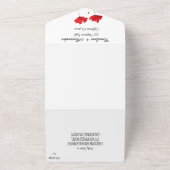 赤ケシモダンはっきりしたエレガントフローラ オールインワン招待状 (外側)