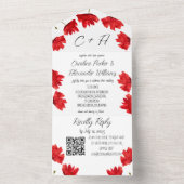 赤ケシモダンはっきりしたエレガントフローラ オールインワン招待状 (内側)