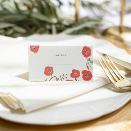 赤ケシモダンフローラ結婚座席表 プレイスカード