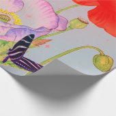 赤ケシ類日本の包装紙 ラッピングペーパー (角)