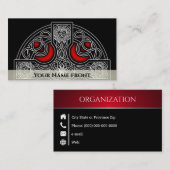 赤ケルト十字型名刺 名刺 (正面/裏面)