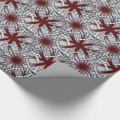 赤ケルト結び目模様絡み合いリングや輪 ラッピングペーパー (角)