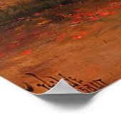 赤ゲラニウム印象主義 ポスター (角)