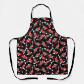 赤コイ魚柄 エプロン (正面)