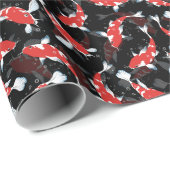 赤コイ魚柄 ラッピングペーパー (ロールコーナー)