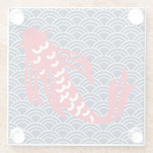 赤コイ魚 ガラスコースター (裏面)