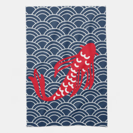 赤コイ魚 キッチンタオル