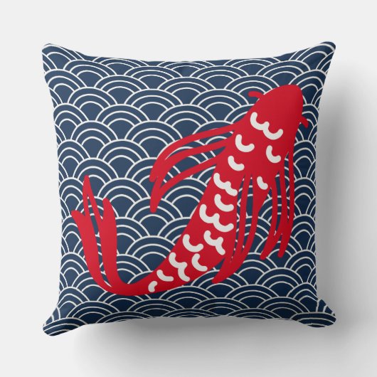 赤コイ魚 クッション (裏面)