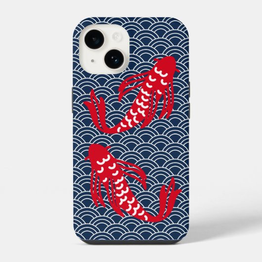 赤コイ魚 iPhoneケース (裏面)