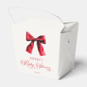 赤コケエレガントット弓赤ちゃんシャワー フェイバーボックス (裏面サイド)