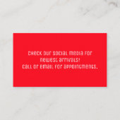 赤コンキュアのバイドードブリーダー養育又は救助 名刺 (裏面)