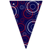 赤コンテンポラリー白の花火（青） バンティングフラッグ (第1の旗)