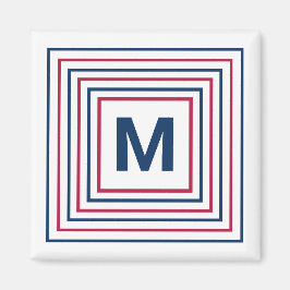 赤コンテンポラリー白7月四日 マグネット