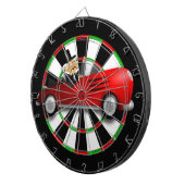 赤コンバーチブルスポーツカー ダーツボード (正面右)