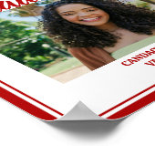 赤コーラス写真高校卒業記念パーティー ポスター (角)