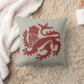 赤ゴシック復活獅子装飾用クッション クッション (ブランケット)