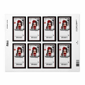 赤ゴシック様式のラブドールピクセルアート ラベル (フルシート)