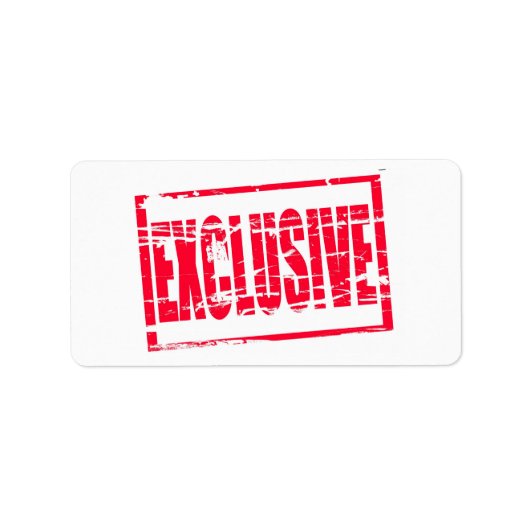 赤ゴム独占的スタンプ効果 ラベル (正面)