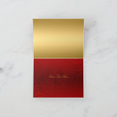 赤ゴールドの渦巻きとリボンの感謝カード サンキューカード (内部)