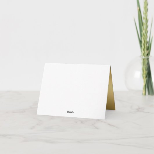 赤ゴールドの渦巻きとリボンの感謝カード サンキューカード (裏面)