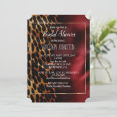 赤ゴールド 黒 牛革 招待状 (スタンド正面)