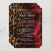 赤ゴールド 黒 牛革 招待状 (正面/裏面)