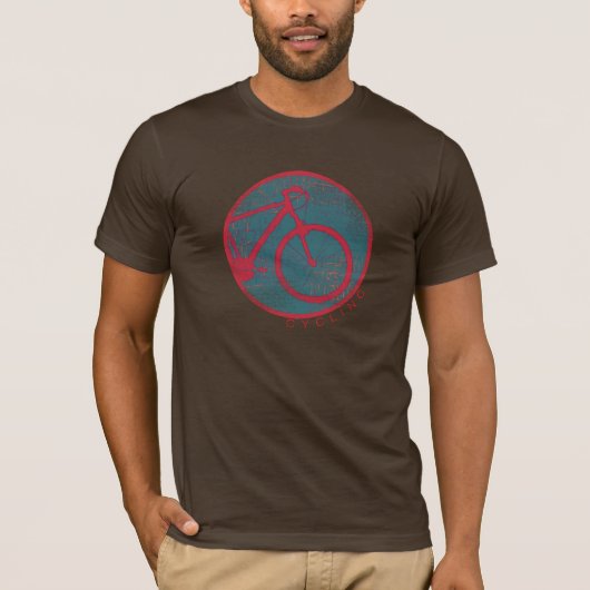 赤サイクリングファッションスタイル Tシャツ (正面)