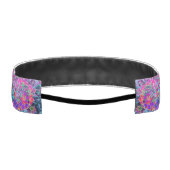 赤サイケデリックカラフルと紫の花 アスレチックヘッドバンド (裏面)