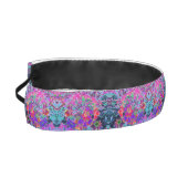 赤サイケデリックカラフルと紫の花 アスレチックヘッドバンド (左)
