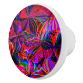 赤サイケデリック混合抽象芸術カラフル セラミックノブ (右)