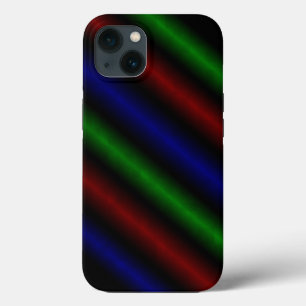 赤サイケデリック青ストライプ緑のiPhone 13 casの中 iPhone 13ケース