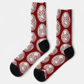 赤サッカーボールサッカー熱狂するソックス ソックス (左)