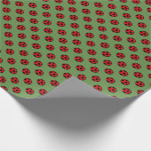 赤サッカーボールパターン ラッピングペーパー (角)