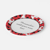 赤サッカーボール ペーパープレート (アングル)