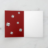 赤サッカー感謝コーチ写真 サンキューカード (内部)