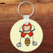 赤サッカー選手Tシャツとギフト キーホルダー (正面)