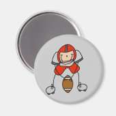 赤サッカー選手Tシャツとギフト マグネット (正面/裏面)