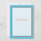 赤サンゴブライダルシャワーの招待 招待状 (裏面)