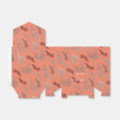 赤サンゴ模様航海の結婚式の引き出物箱 フェイバーボックス (折り畳みなし)