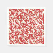 赤サンゴ模様 スタンダードカクテルナプキン (正面)
