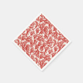 赤サンゴ模様 スタンダードカクテルナプキン (角)