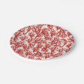 赤サンゴ模様 ペーパープレート (アングル)