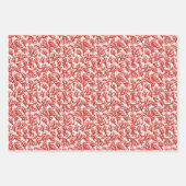 赤サンゴ模様 ラッピングペーパーシート (正面3)