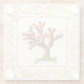 赤サンゴ貝縁ど殻 ガラスコースター (裏面)