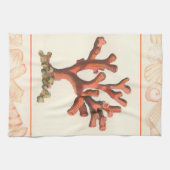 赤サンゴ貝縁ど殻 キッチンタオル (横)