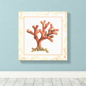 赤サンゴ貝縁ど殻 キャンバスプリント (インサイチュ (ウッドフロア))