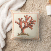 赤サンゴ貝縁ど殻 クッション (ブランケット)