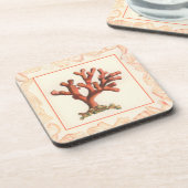 赤サンゴ貝縁ど殻 コースター (左側)